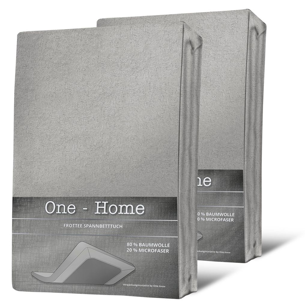 2er Pack Spannbettlaken FROTTEE 180x200 cm - 200x200 cm Produktbild 