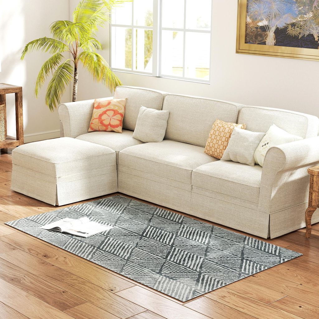 HOMCOM vloerkleed voor de woonkamer, modern design, Productafbeelding 