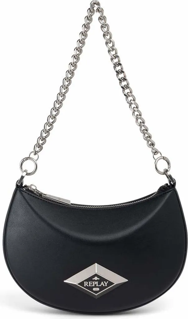 REPLAY Crossbody Nera Donna - Borsa a Tracolla Minimalista Daily Use