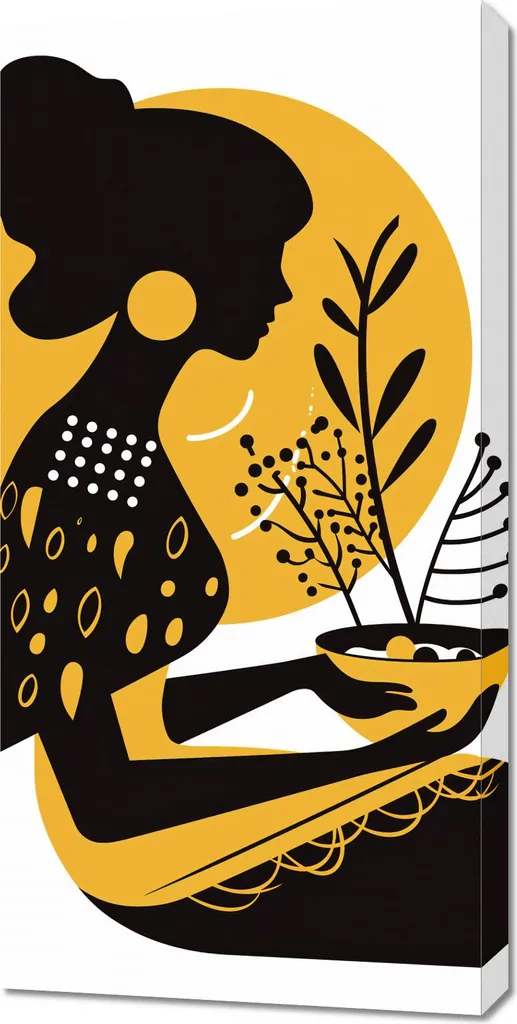 Quadro 50x100 cm Donna e Natura