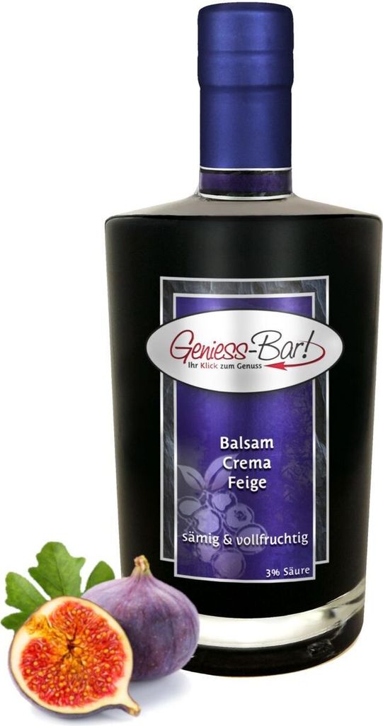 Balsamico Creme Feige 0,7L 3%Säure mit original Crema di Aceto Balsamico di Modena IGP.