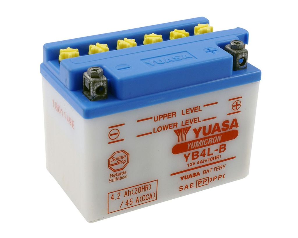 Roller Batterie 12V 4AH YUASA YB4L-B ohne