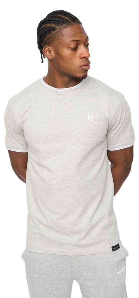 Crosshatch - "Preece" T-Shirt für Herren BG2439 (XL) (Grau meliert)