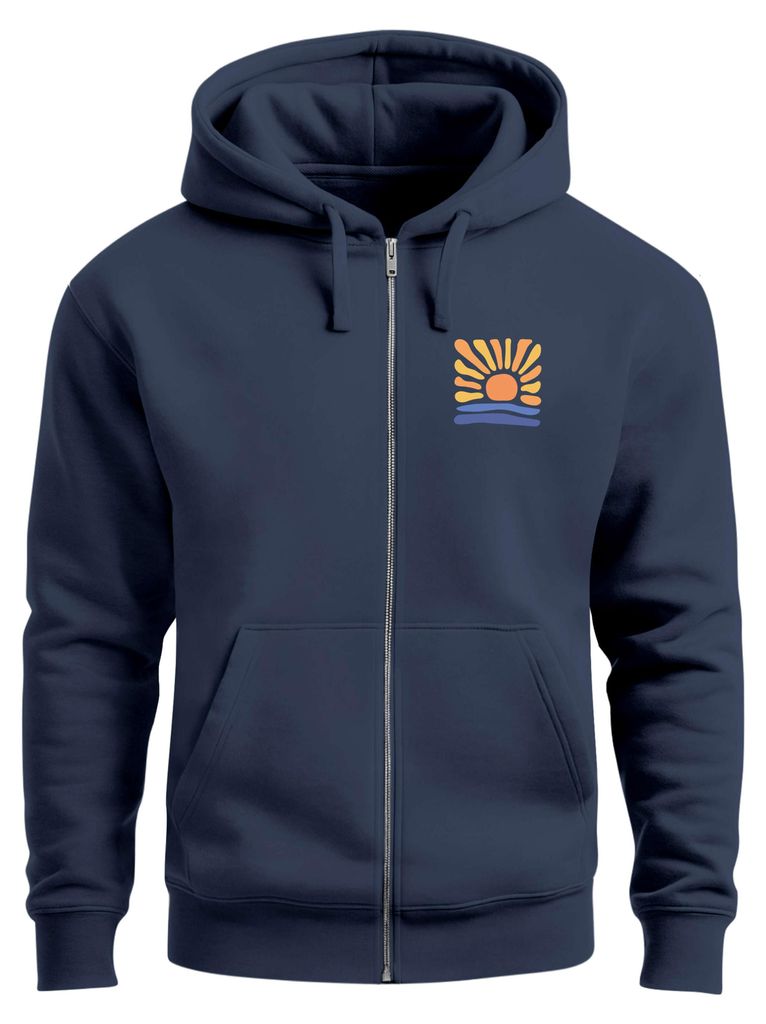 Herren Sweatjacke mit Kapuze Print Aufdruck Motiv Zipjacke Zip-Hoodie Männer Fashion Streetstyle Neverless