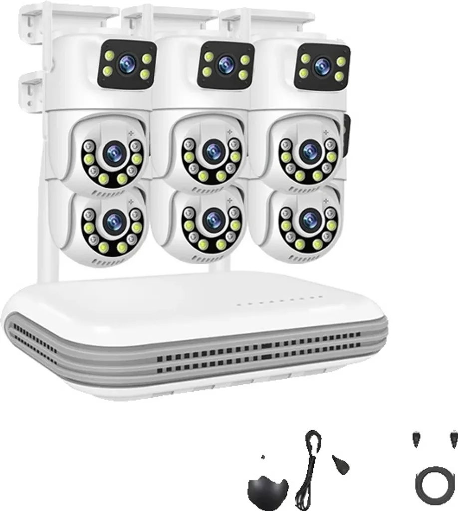 Système CCTV Sans Fil 6MP : Sécurisez votre Propriété avec 6 Caméras WiFi