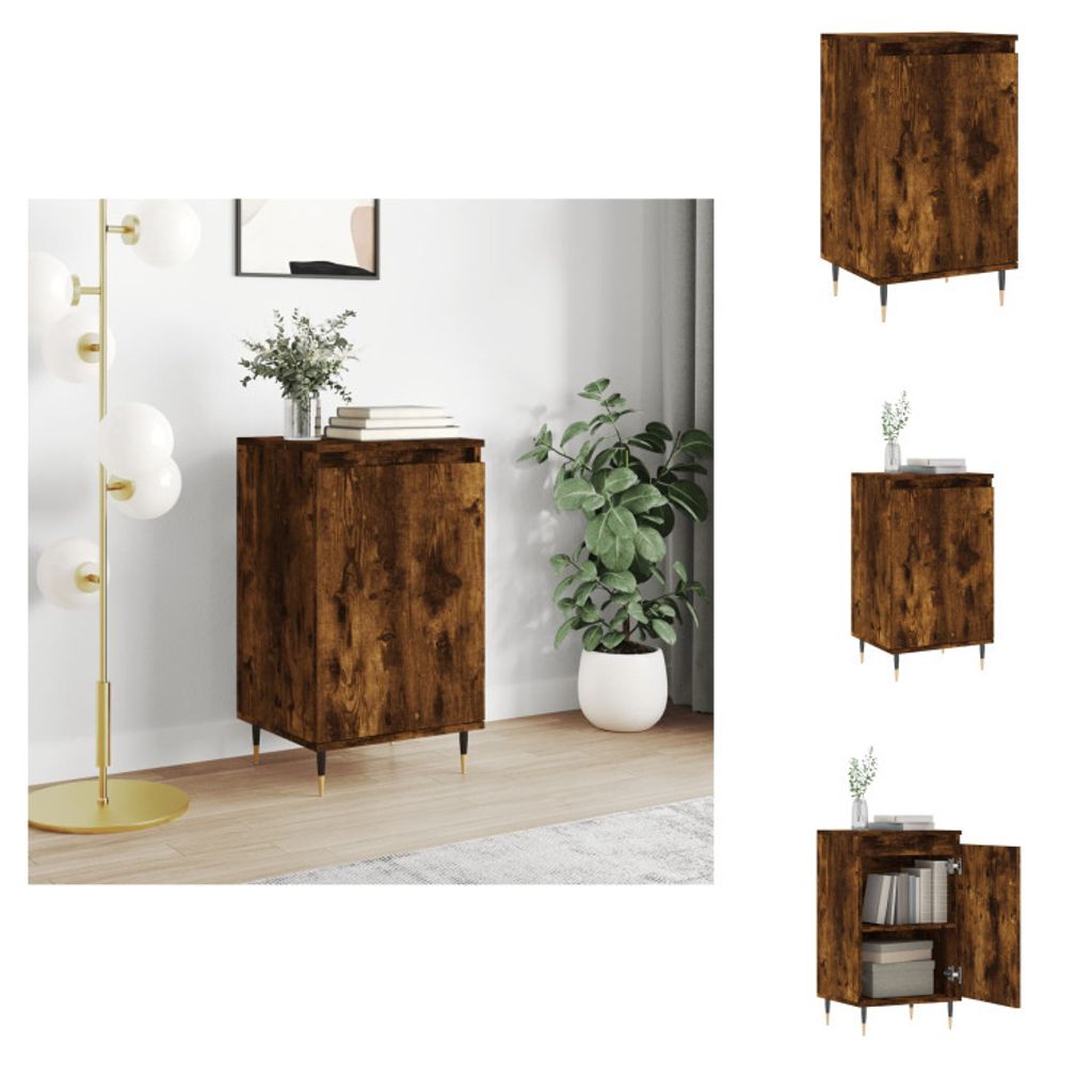 vidaXL Sideboard Räuchereiche 40x35x70 cm Holzwerkstoff - Sideboards