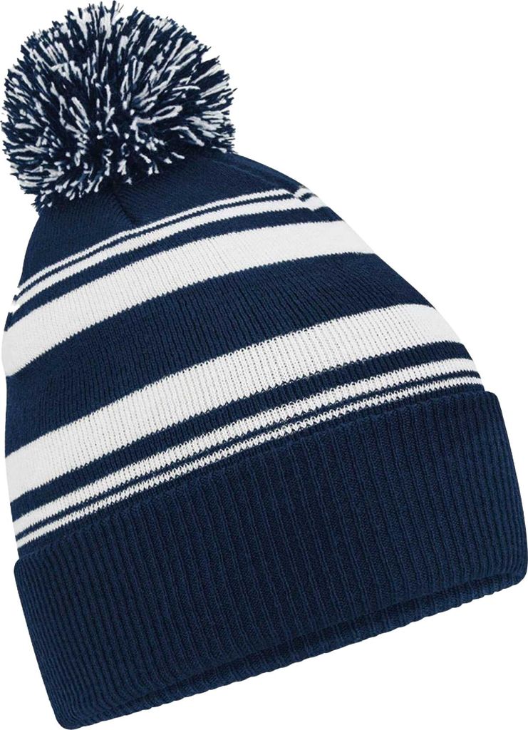 Beechfield - "Fan" Mütze für Herren/Damen Uni BC7014 (Einheitsgröße) (Dunkelblau/Weiß)