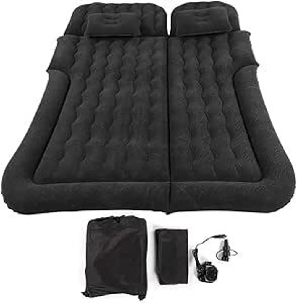 Matelas gonflable voiture pour siège arrière avec pompe et appui-tête