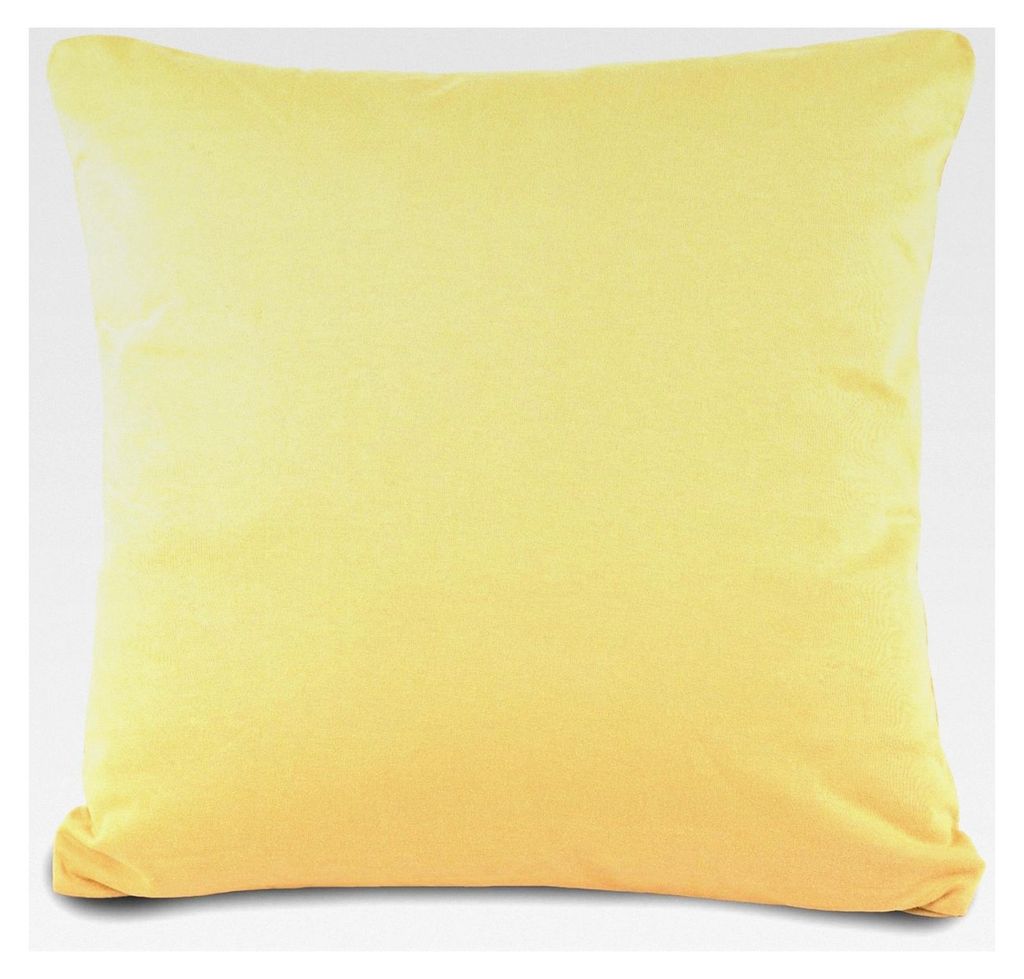 BeNature Kissenbezug Doppelpack 40 x 40 cm Cremegelb Baumwolle Dekokissen Bezug Jersey