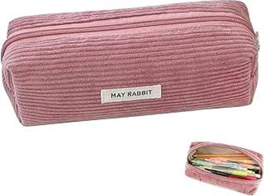 Offerta Astuccio Rosa Cordato - Grande Capacità per Scuola e Lavoro