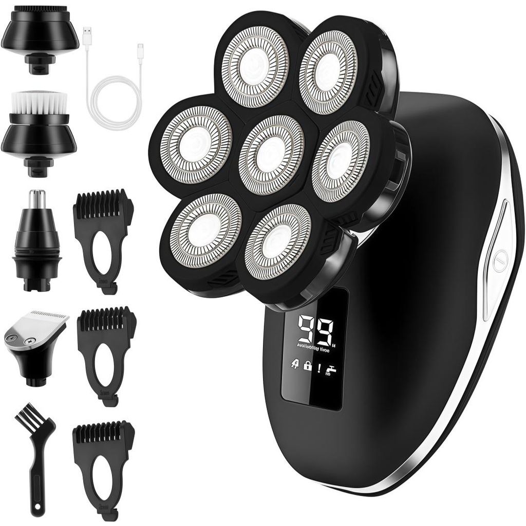 5-in-1 Elektrischer Glatzen Rasierer, Herrenrasierer Face & Produktbild 