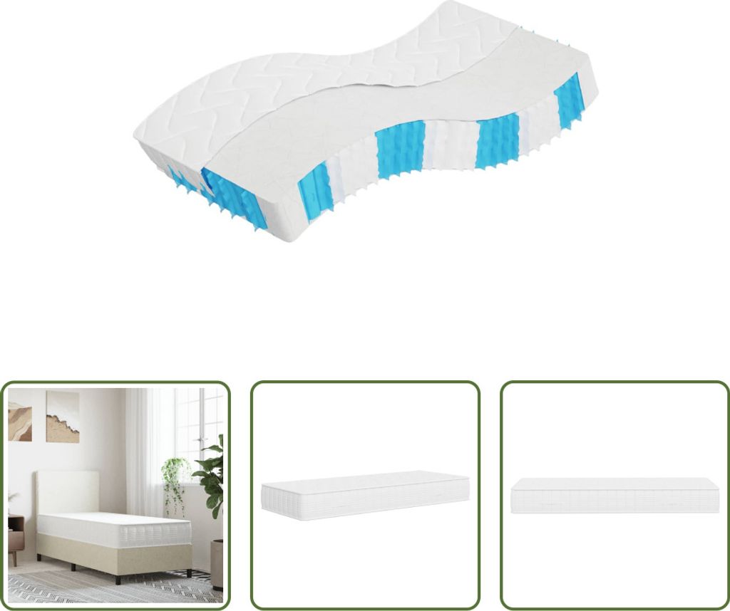 The Living Store Matratze Taschenfederkern Mittelfest 70x200 cm