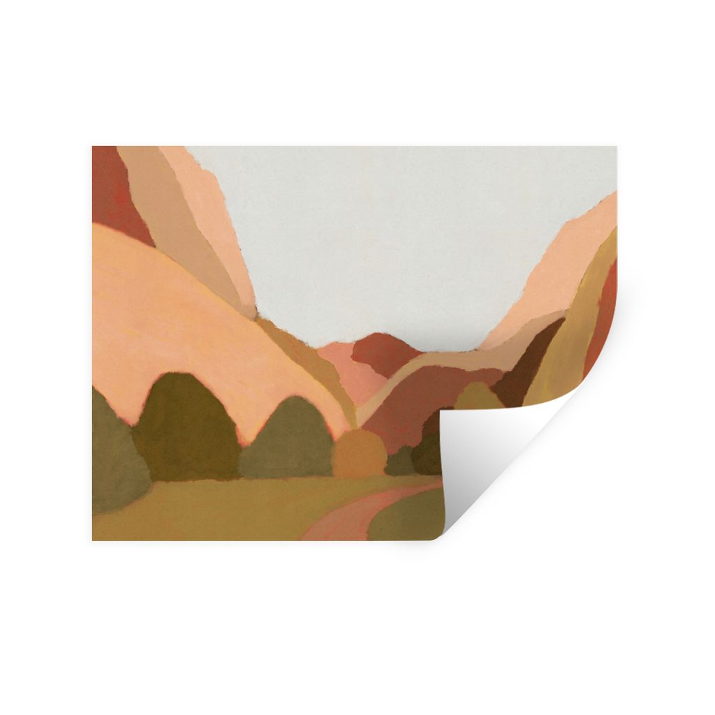 MuchoWow Wandtattoo Wandsticker Wandaufkleber Natur - Landschaft - Abstrakt - Kunst 160x120 cm Selbstklebend und Repositionierbar - Selbstklebend...