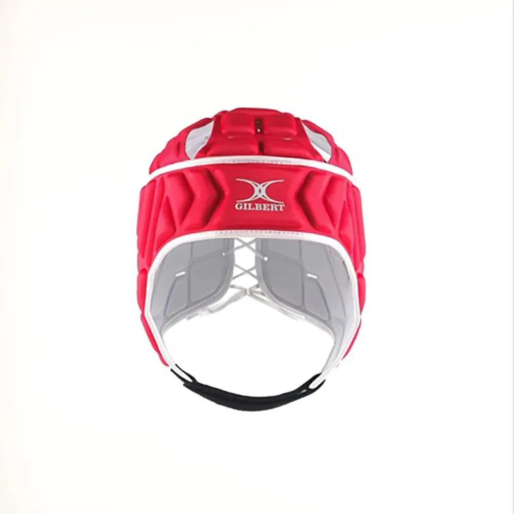 Casque de rugby Gilbert Vapour Rouge M protection de tête respirante