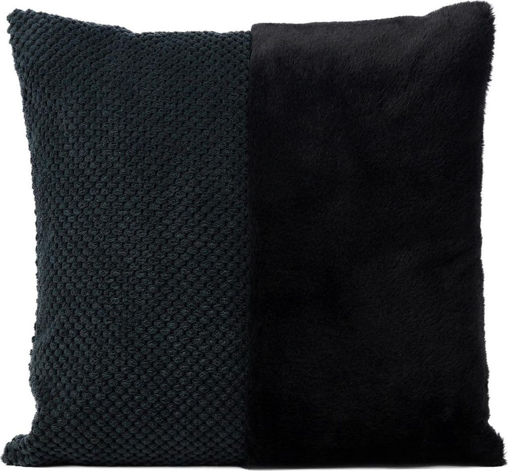 Kissenhülle - 50 x 50 cm - Schwarz - mit Reißverschluss - Bubbleoptik