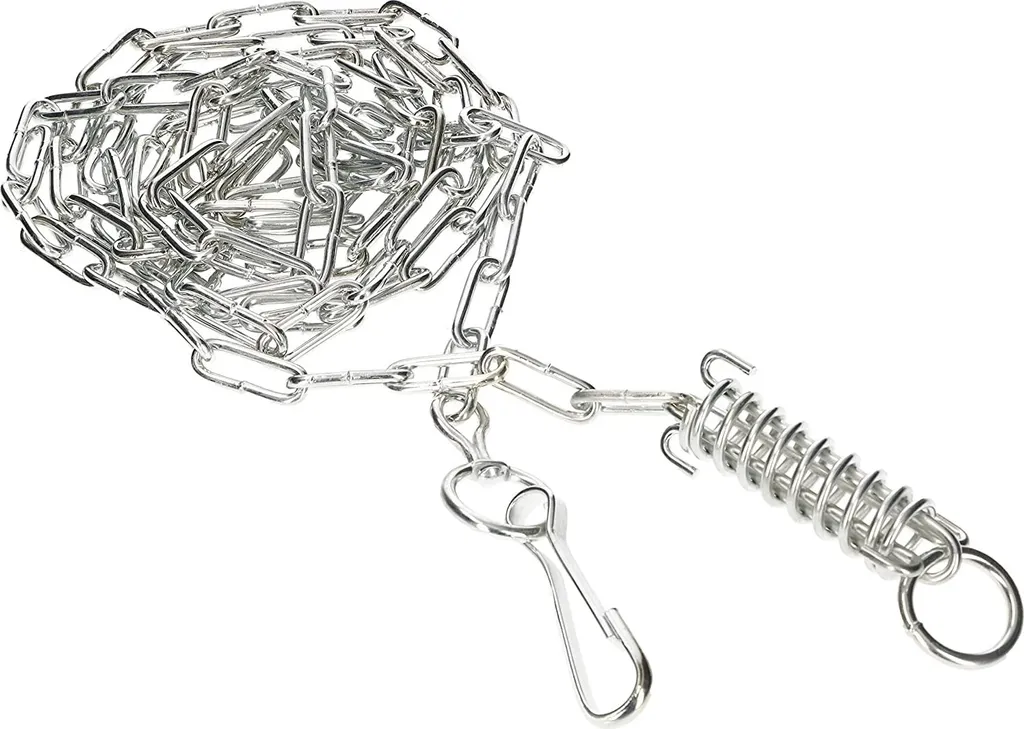 KOTARBAU® Catena per Cani 4mm 3m: Acciaio Zincato con Molla Anti-Shock
