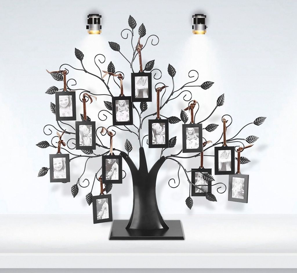 Modischer Familienfoto-Rahmen, Baum mit hängenden Bilderrahmen, Heimdekoration, M