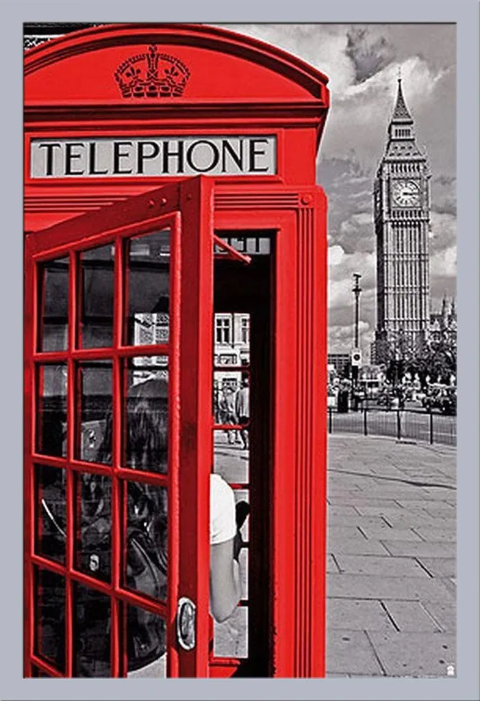 Arredamento Ufficio Londra: Poster Big Ben Cornice Shinsuke 61x91,5