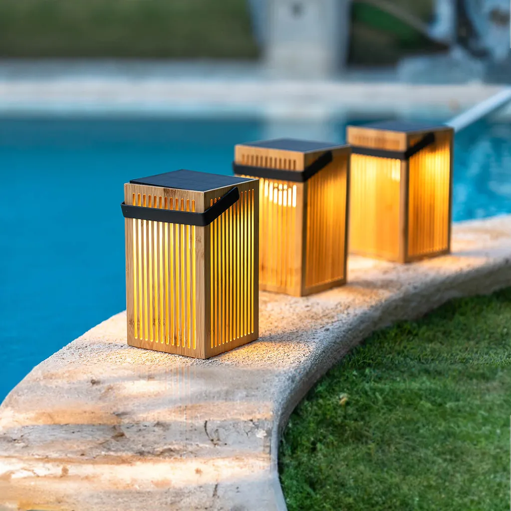 Lampe Solaire Okinawa Brune Rechargeable USB à Intensité Variable - 18