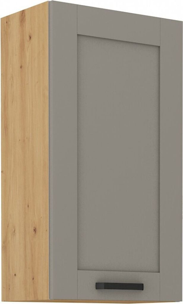 Vysoká horná skrinka LAILI - šírka 50 cm, svetlo šedá / dub Obrázok produktu 