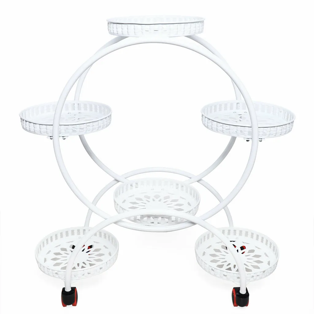 Support de plantes vertical 6 pots en fer pour optimiser petit espace - 4