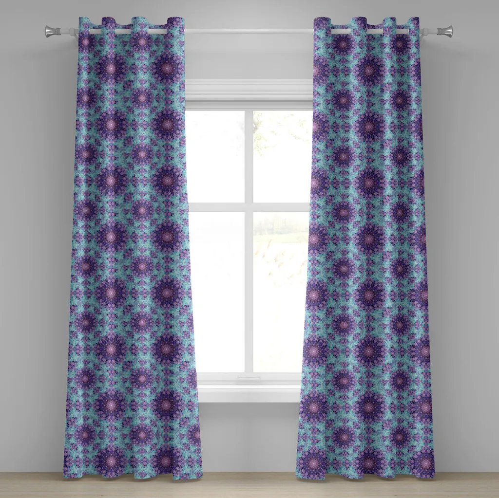 Rideau à œillets violet Mandala ABAKUHAUS 280x175 cm décoratif