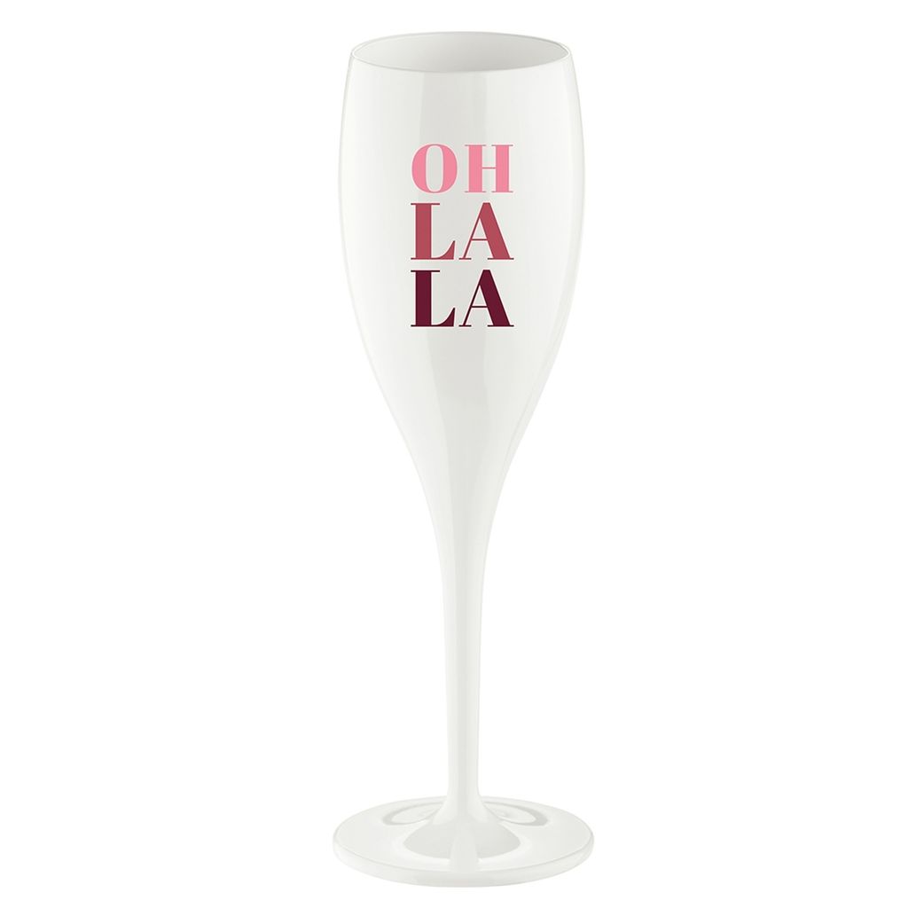 Koziol Sektglas Cheers No. 1 Oh La La, Kunststoff, Baumwolle White, 100 ml, 3920525