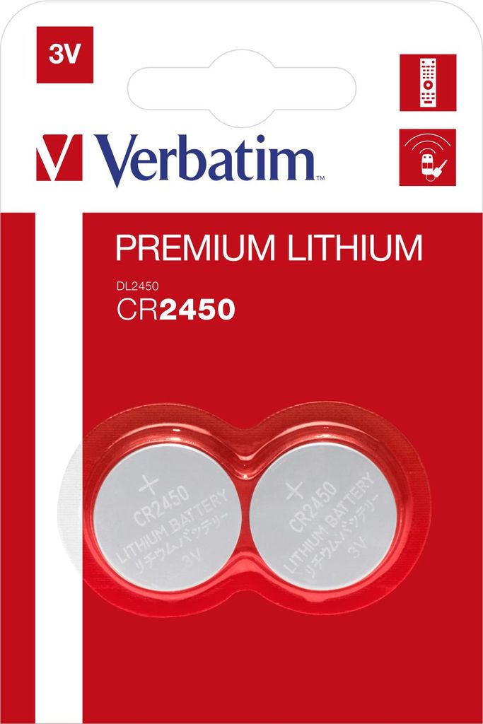Verbatim Batterie 2 x CR2450 - Li