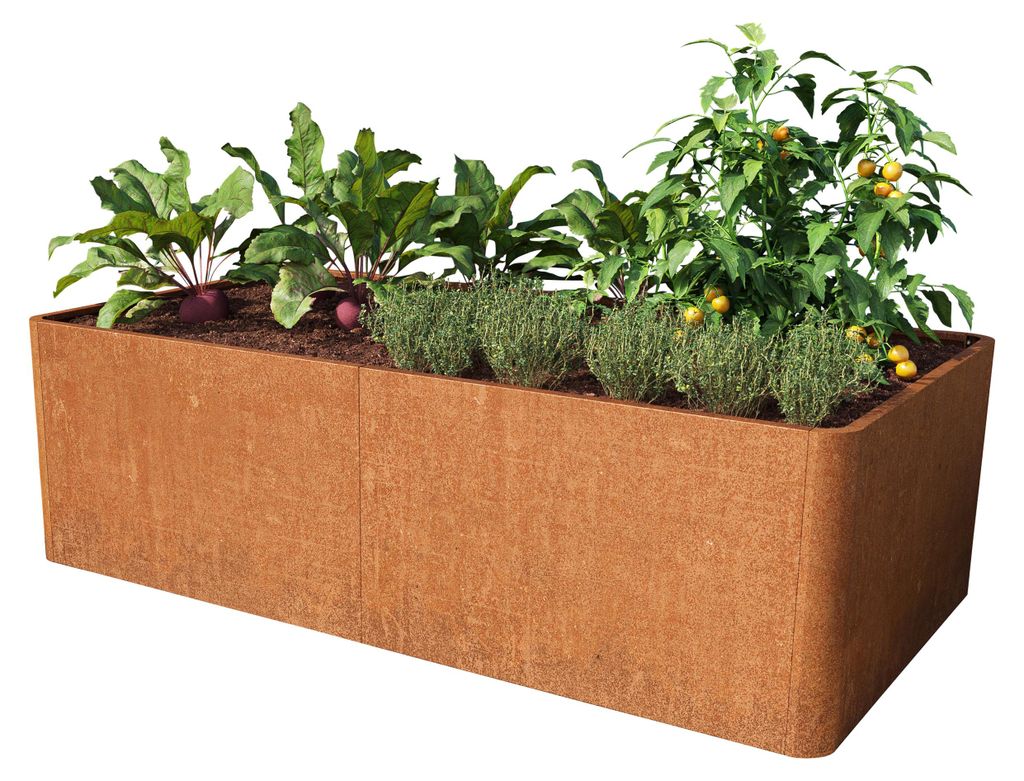 PRIMEYARD Cortenstahl Hochbeet Mario 200x107x60 cm, Produktbild 