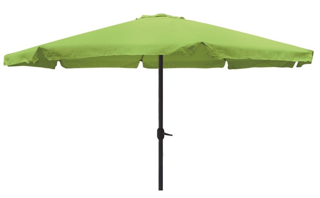 Sonnenschirm Alu Ø4m mit Kurbel mit Krempe Gartenschirm Produktbild 