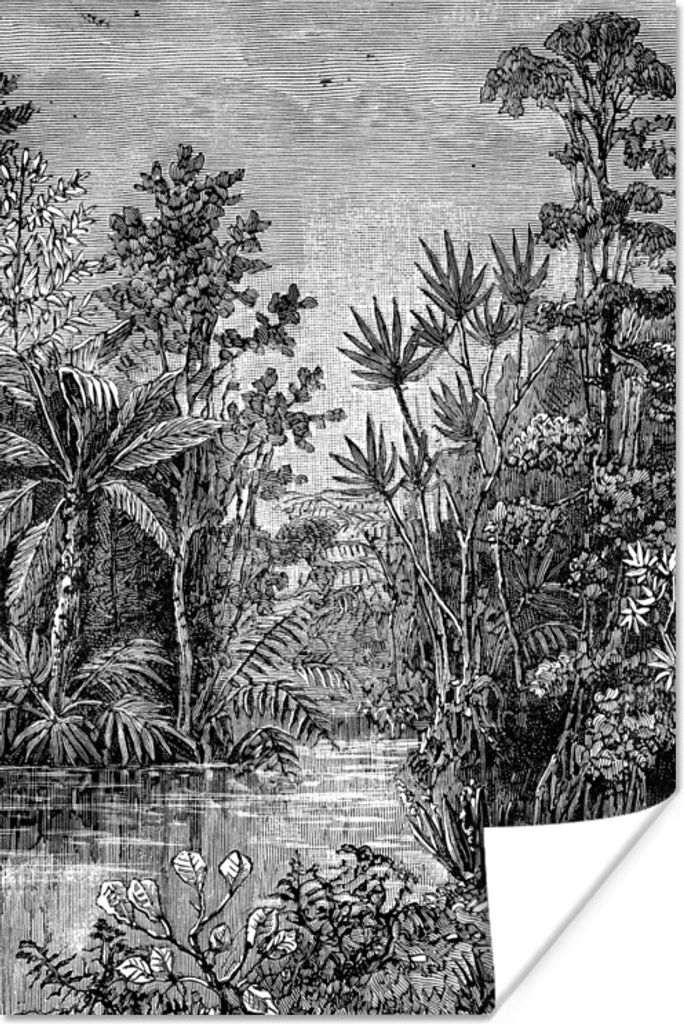 MuchoWow Poster Gestaltung - Wasser - Natur 20x30 cm - Papierdruck