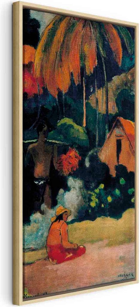Italienischer Leinwand Leinwandbild - Mahana maa II (Paul Gauguin) 60x120 cm Reproduktionen l-F-12160-b-a