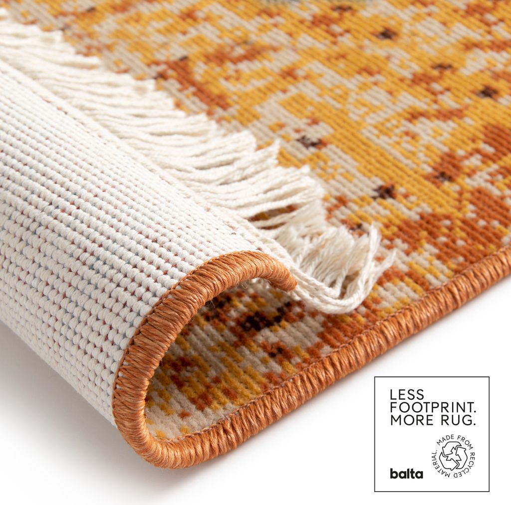 Fransenteppich LUIS Beige-Orange, 120 x 170 cm