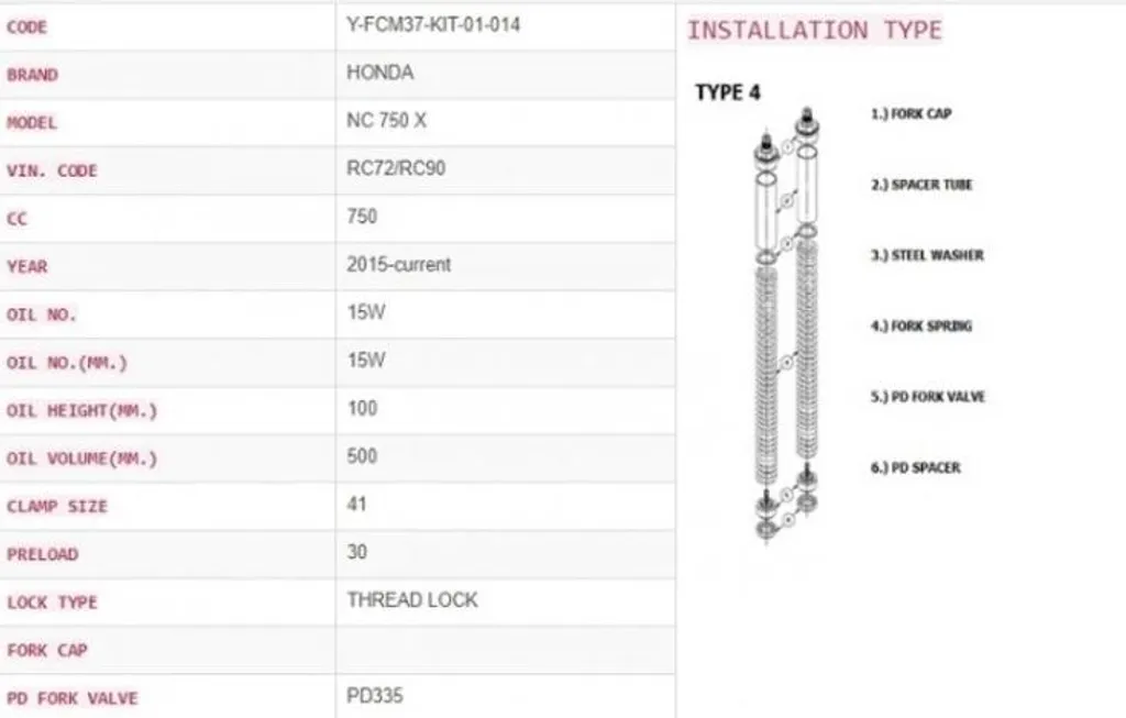 Kit fourche YSS Sport pour éliminer le guidonnage et la plongée