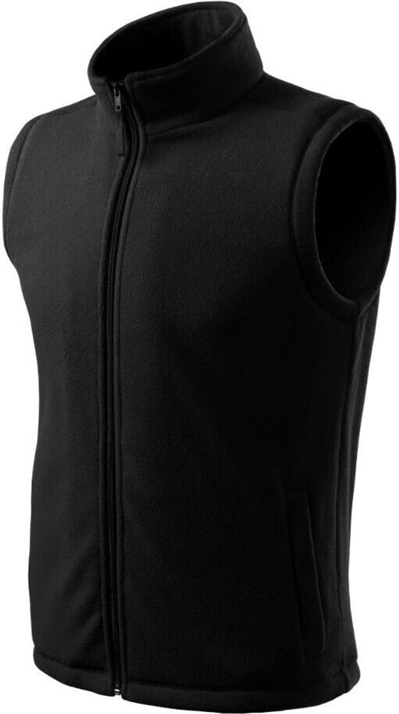 Fleece Weste Fleeceweste Damen Herren Fleecejacke Warm Winter Kragen L Schwarz