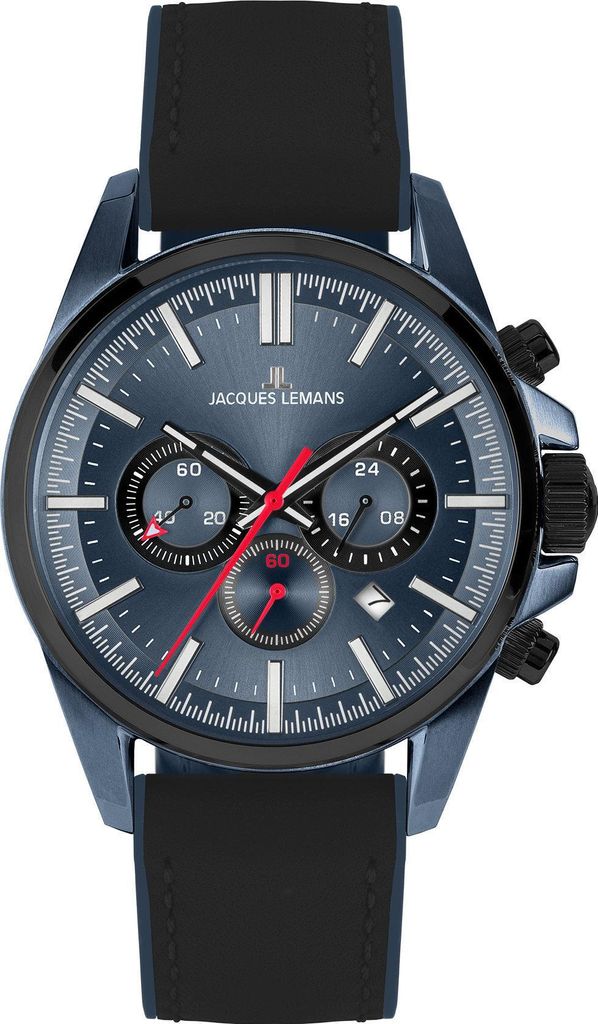 Jacques Lemans 1-2119C Liverpool Chronograph Herrenuhr 44mm 10ATM