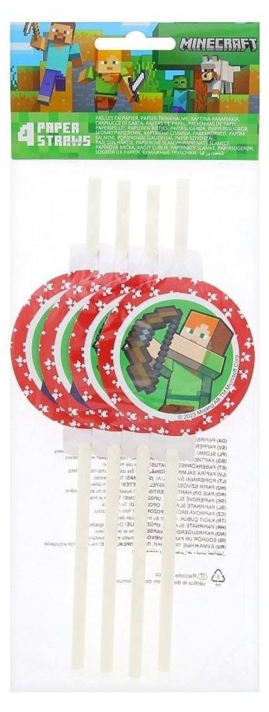 Słomki do napojów Minecraft | 4 sztuki Zdjęcie produktu 