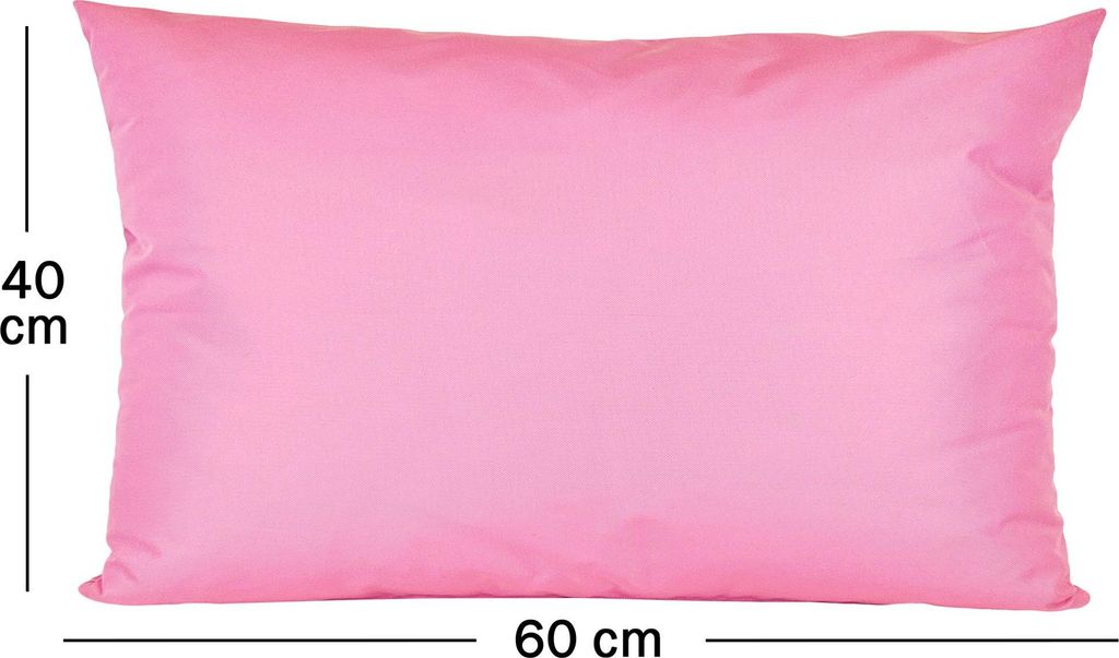 JACK 1x 40x60cm Outdoor Kissenhülle Bezug Lounge Garten Einfarbig, Farbe:Rosa