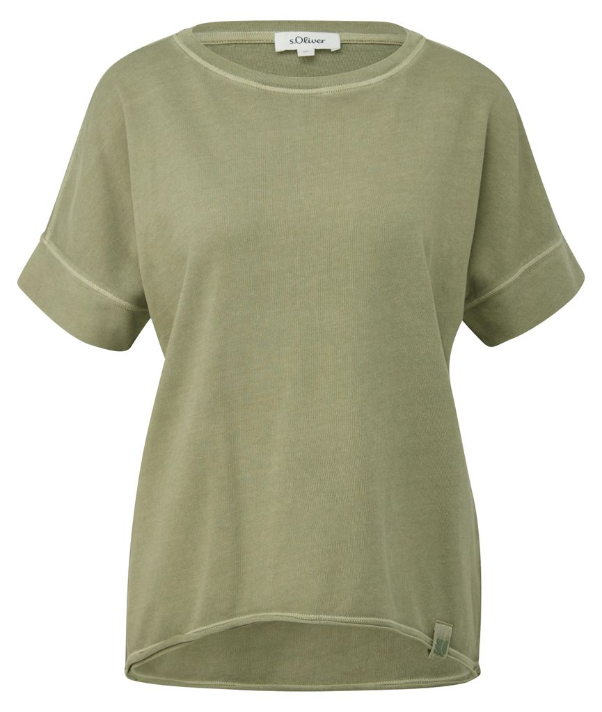 s.Oliver T-Shirt 'T-Shirt mit Garment Dye', 2177157, 7900 Green, Gr. 36