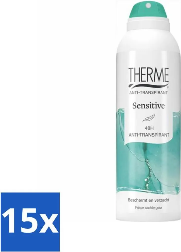 Therme Spray Anti-transpirant Sensitive Protecteur 125ml Pack de 15