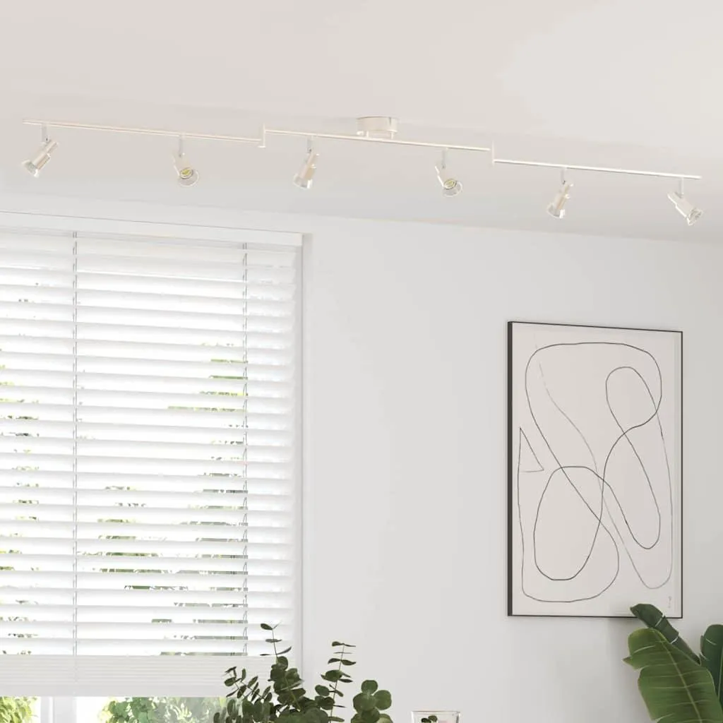 Rampe de spots plafond 176,5 cm nickel luminaire design pour salon