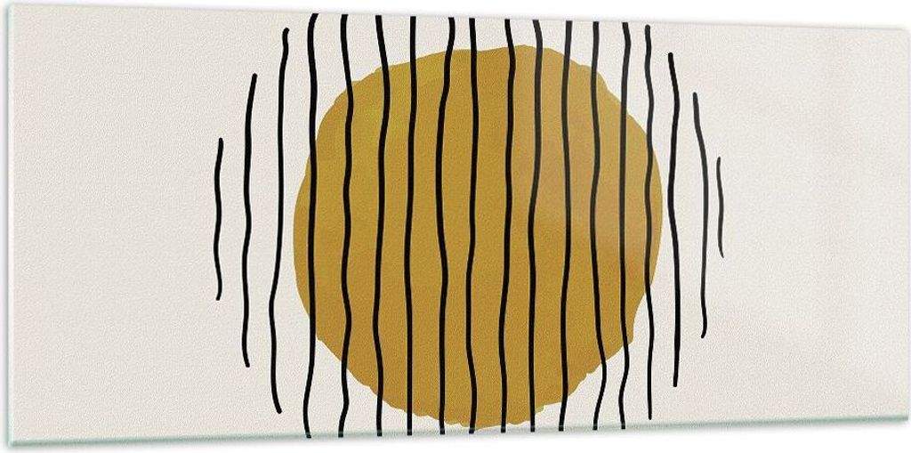 Bilder auf glas - Einteilig - Modern Piece Linear - 120x50cm - Glasbilder - Wandbilder - Bilder - zum Aufhängen bereit - Wanddekoration aus Glas -...