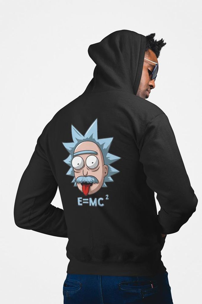 D&B Unisex Hoodie ZIPMO00054 Rick And Morty Schwarz-Größe S