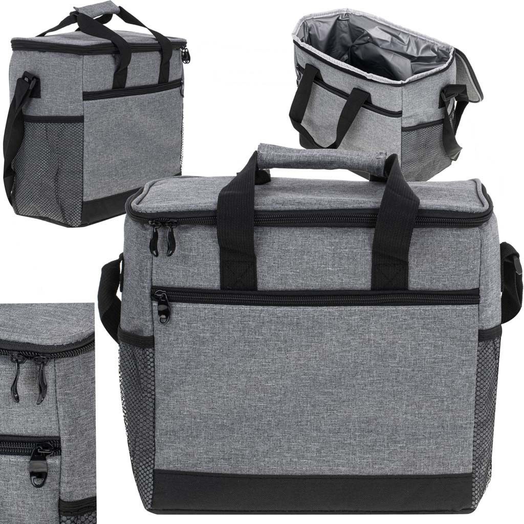 Thermische tas voor lunch strandpicknick 16l grijs Productafbeelding 