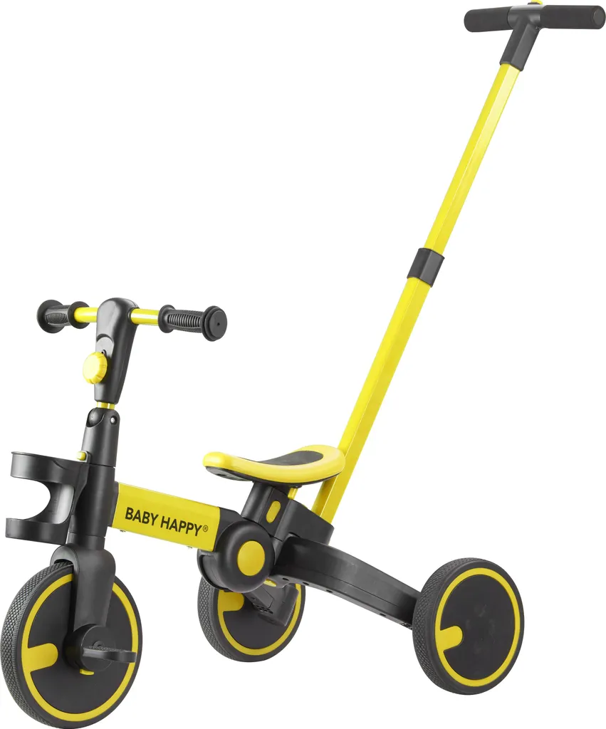 Vélo enfant 3in1 jaune Sportrike : apprenez l'équilibre sans les chutes