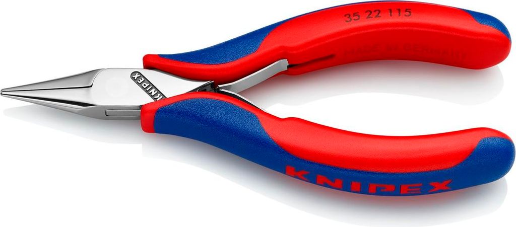 Knipex Elektronik-Greifzange DIN ISO9655 L115mm flach-rund Produktbild 