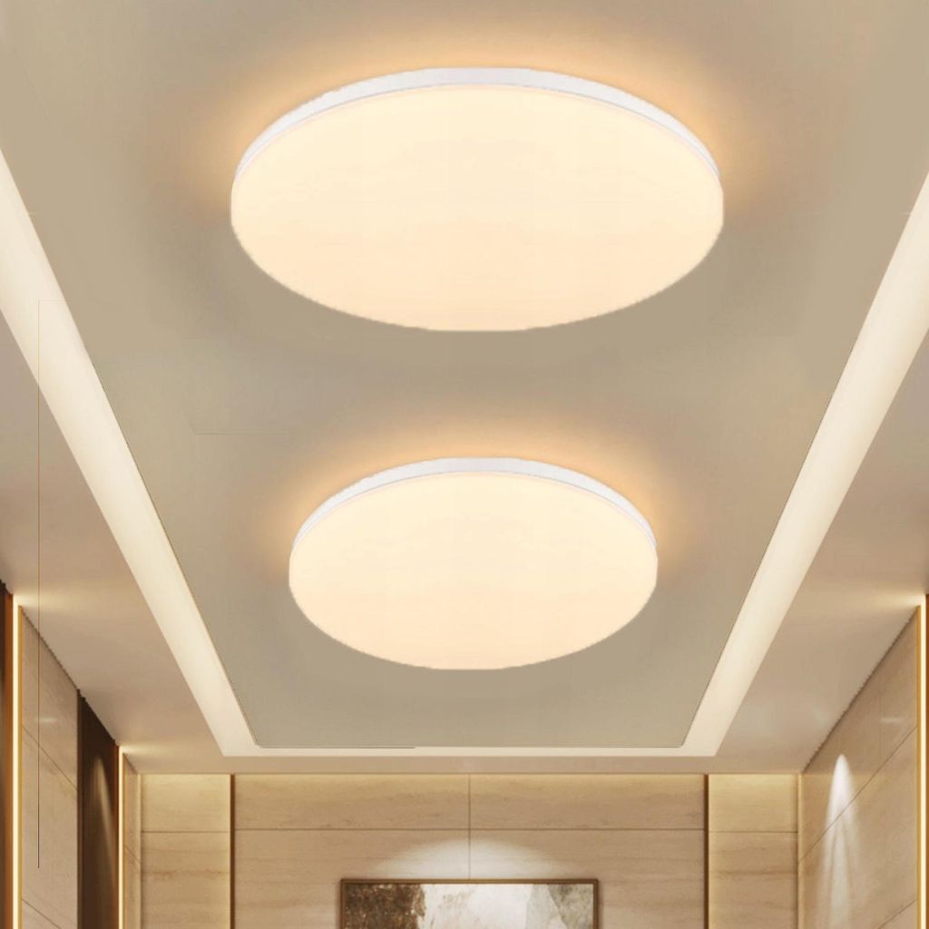 2 Packs 30W Modern LED Deckenlampe 38cm, Ultradünn Weißes Produktbild 