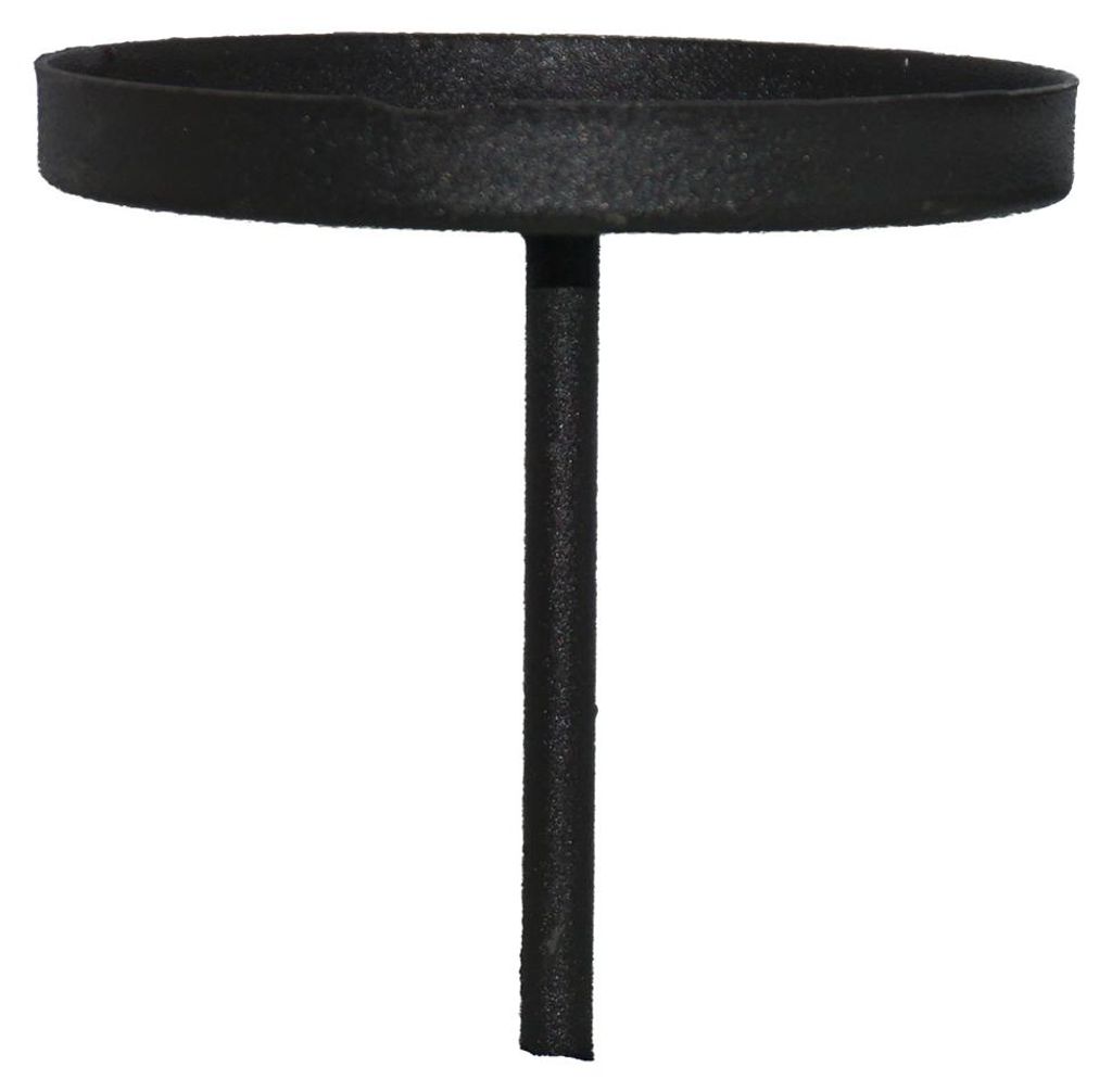 8x Kerzenpick flach 8cm Metall Schwarz Adventskranz Produktbild 