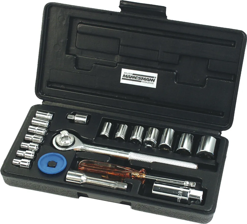 Set Chiavi a Bussola Brüder Mannesmann 20 Pezzi 1/4" 3/8" - Acciaio Speciale
