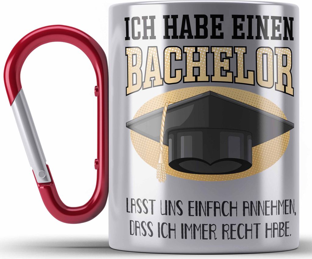 Trendation - Bachelor Abschluss Geschenk Edelstahl Tasse Produktbild 